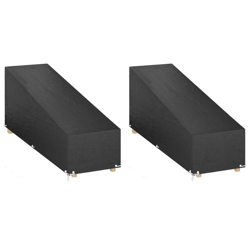 Vidaxl - Housses pour chaise longue 2 pcs 12 œillets 205x75x40/70 cm PE vidaXL 3155394 - Image 1