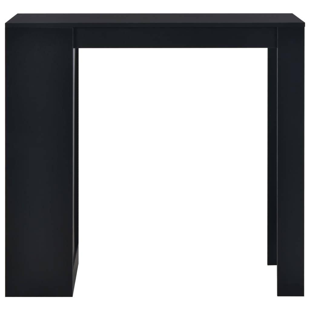 Helloshop26 - Table haute mange debout bar bistrot avec étagère noir 110 cm - Image 3