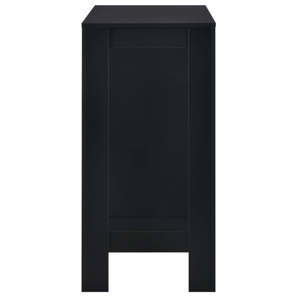 Helloshop26 - Table haute mange debout bar bistrot avec étagère noir 110 cm - Image 5