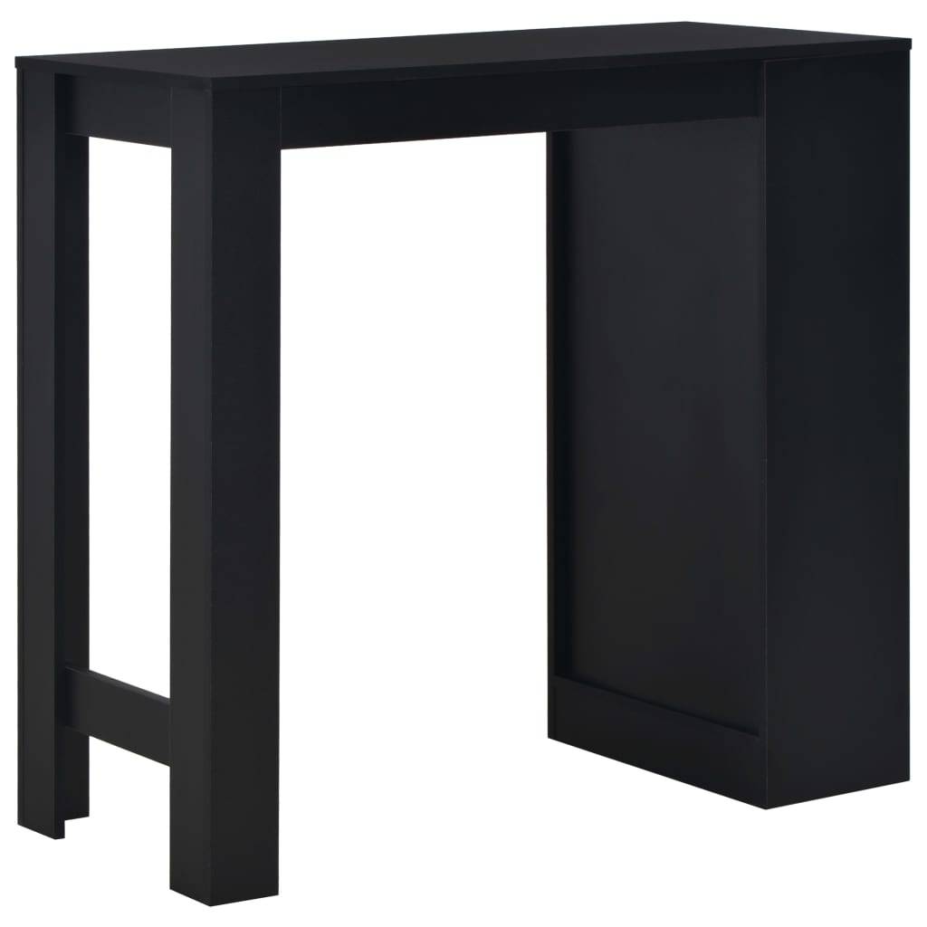 Helloshop26 - Table haute mange debout bar bistrot avec étagère noir 110 cm - Image 4