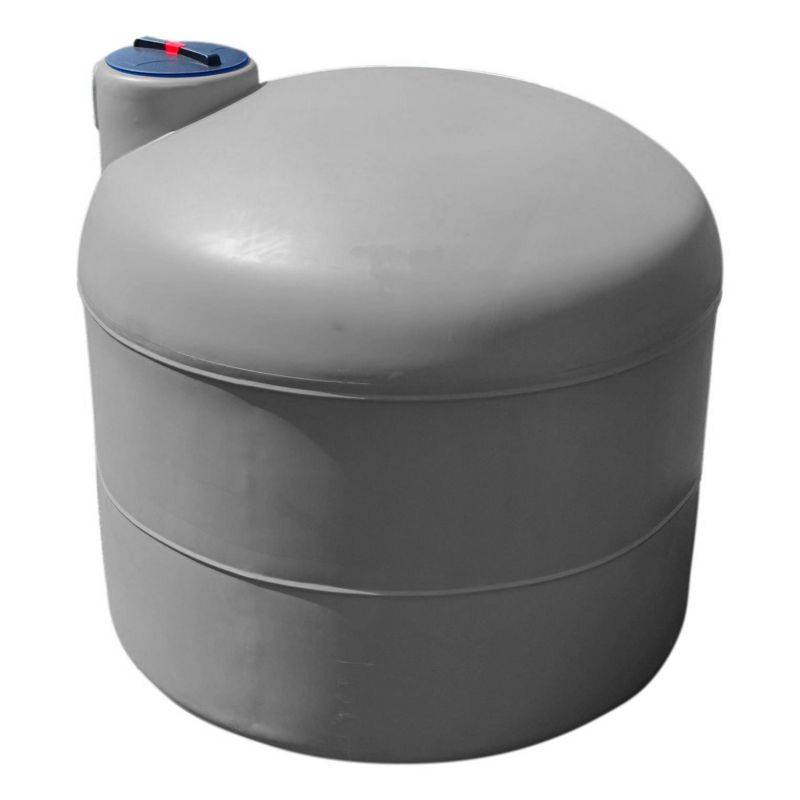 Cuve récupération eau de pluie 500L - Réservoir aérien cylindrique Gris - Polyéthylène - ELBI PA - Image 7