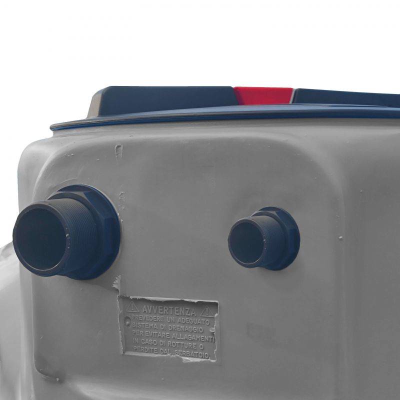 Cuve récupération eau de pluie 500L - Réservoir aérien cylindrique Gris - Polyéthylène - ELBI PA - Image 4