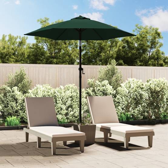 Parasol - Parasol de jardin - parasol d'extérieur Vert 200x224 cm Aluminium - MEUBLE PRO - Image 2