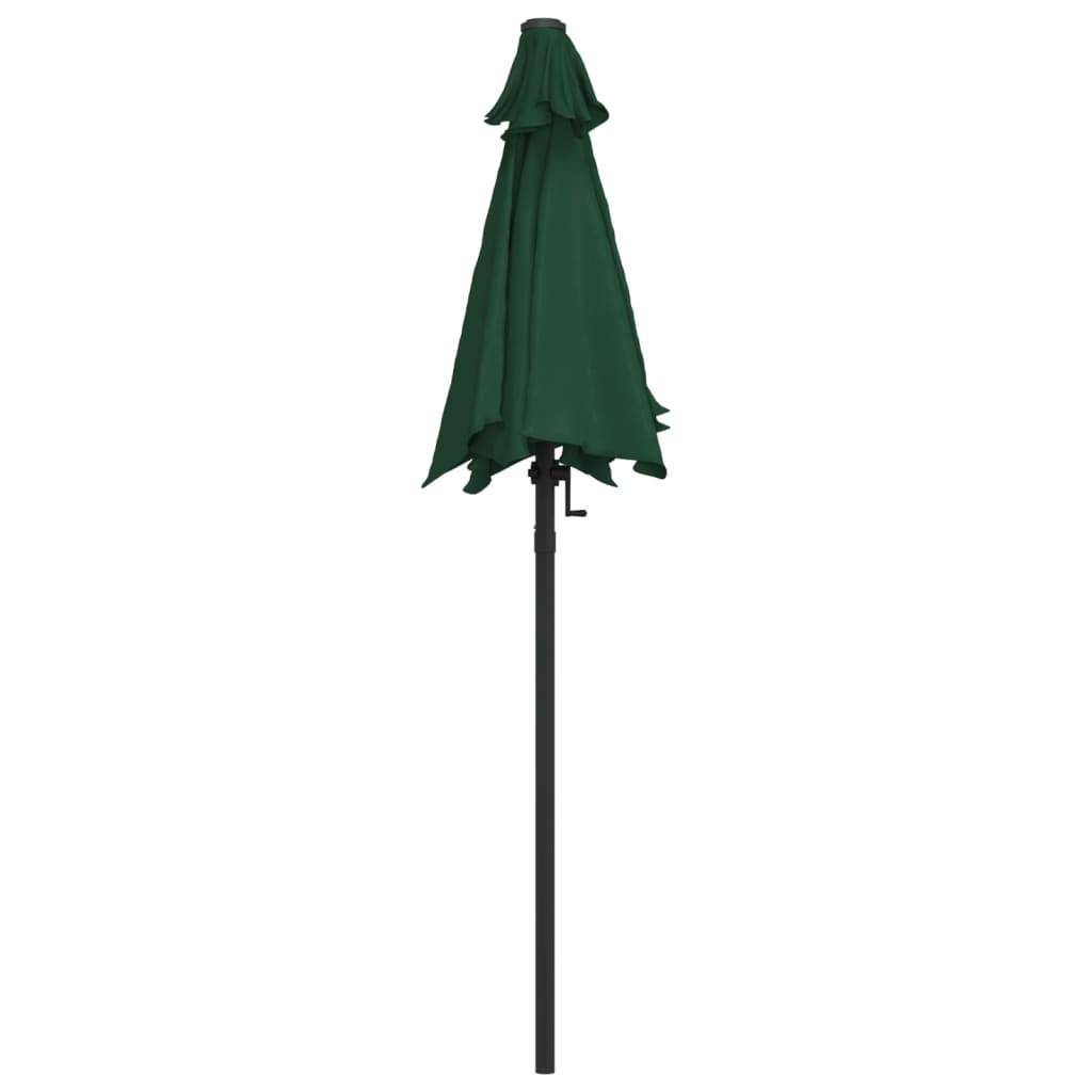 Parasol - Parasol de jardin - parasol d'extérieur Vert 200x224 cm Aluminium - MEUBLE PRO - Image 4