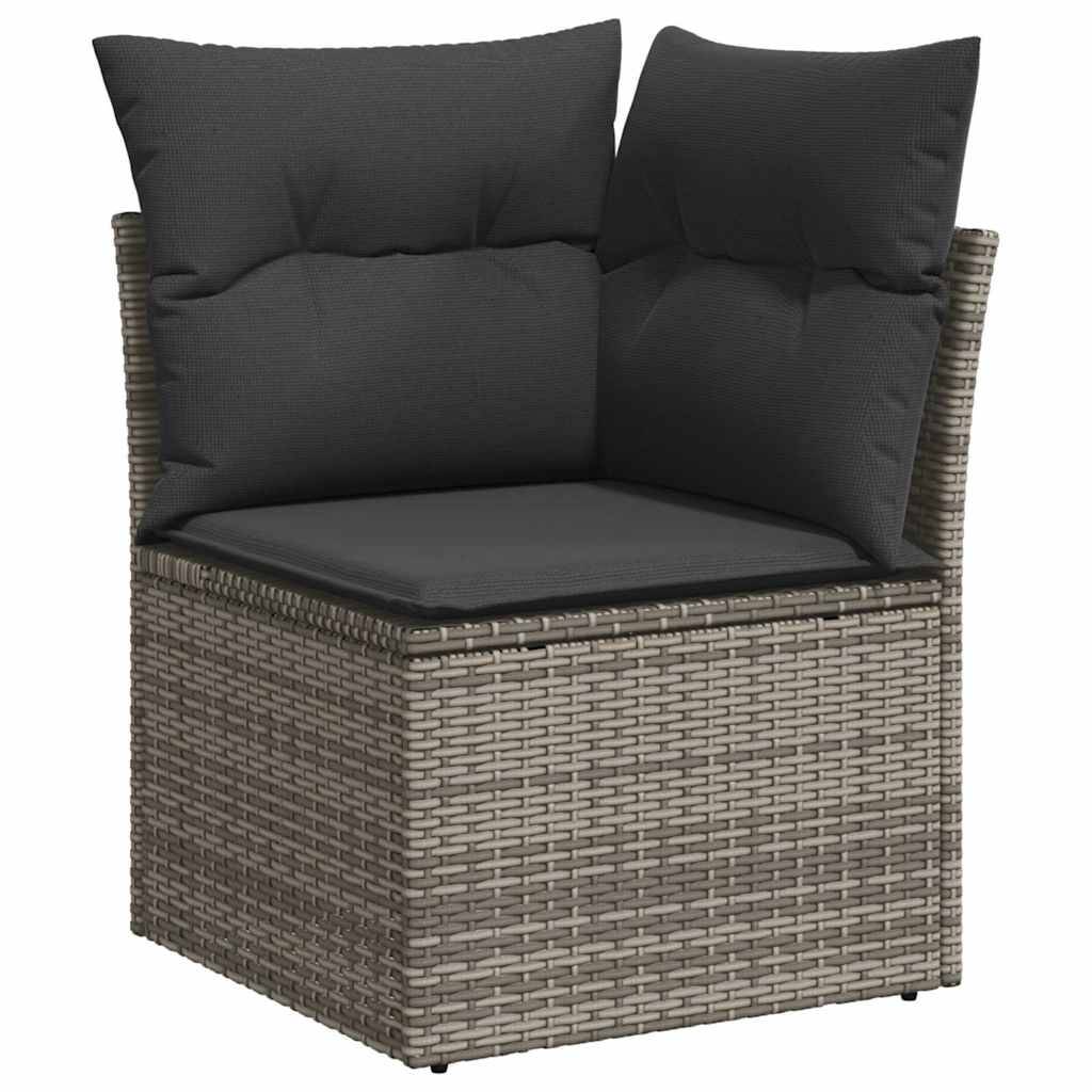 ComfortXL - Grand salon de jardin 8 places Résine tressée Gris avec rangements et table haute relevable – ComfortXL Outdoor Living - Image 6