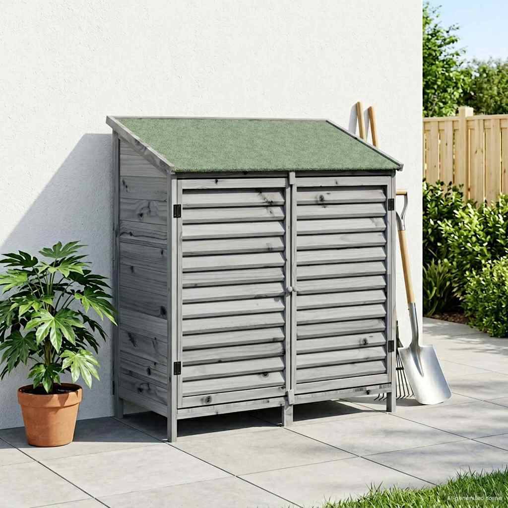 Vidaxl - Abri de jardin Gris 106 x 56 x 113,5 cm Bois de Sapin Massif vidaXL 42033458 - Image 1