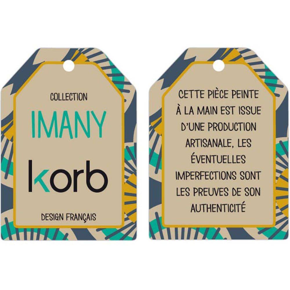 Korb - Assiette plate à motifs Imany (Lot de 6) Jaune - Image 3