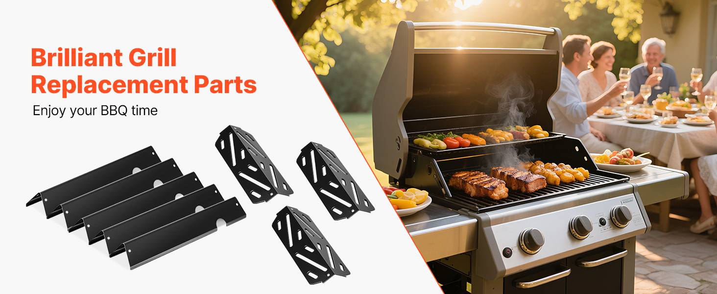 VEVOR Barre Cache-brûleur pour Barbecue 43,5 cm pour Weber Genesis II Série 300 - Image 9