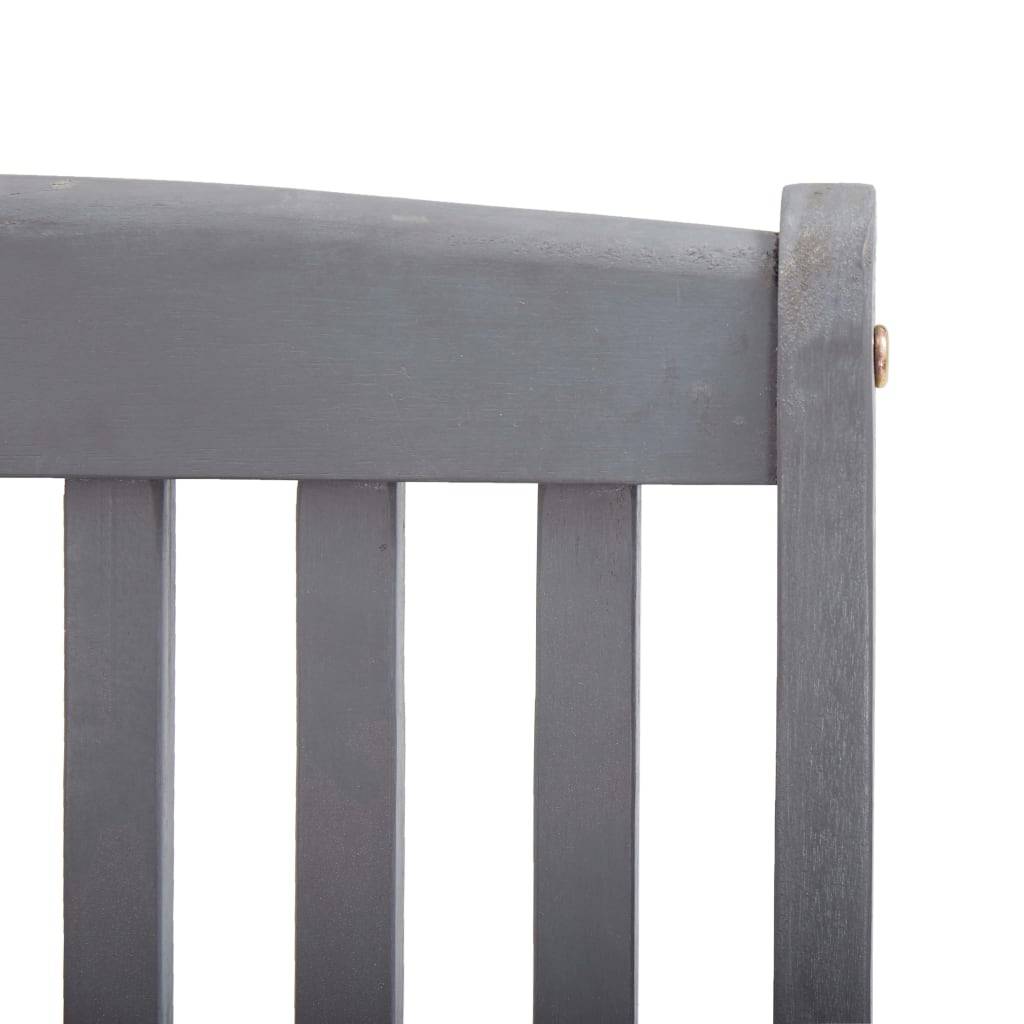 Chaises pliables extérieures bois acacia gris avec coussins 54 x 61 x 88 cm - PANGIVO - Image 7