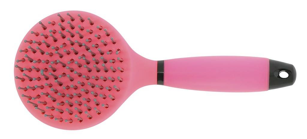 Brosse à crinière Hippotonic Gel - Soin des crins du cheval - Rose - Image 1