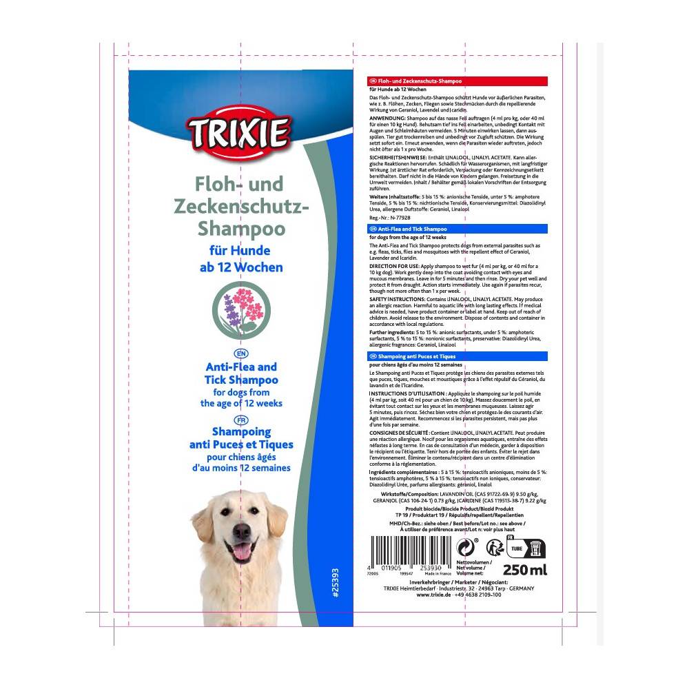 Trixie - Shampoing antipuces et tiques pour chiens 250 ml - Image 3