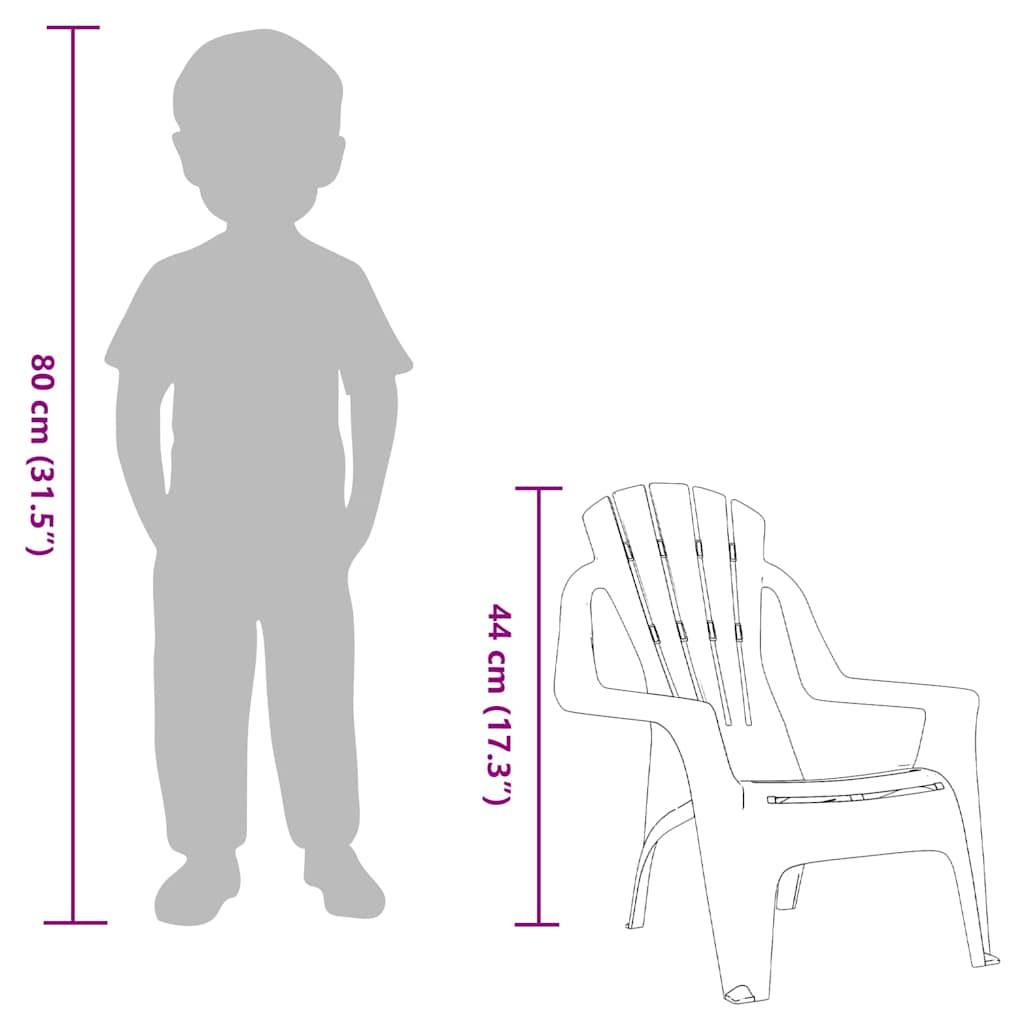 PANGIVO - Chaises de jardin pour enfants vert 37 x 34 x 44 cm PP - PANGIVO - Image 9