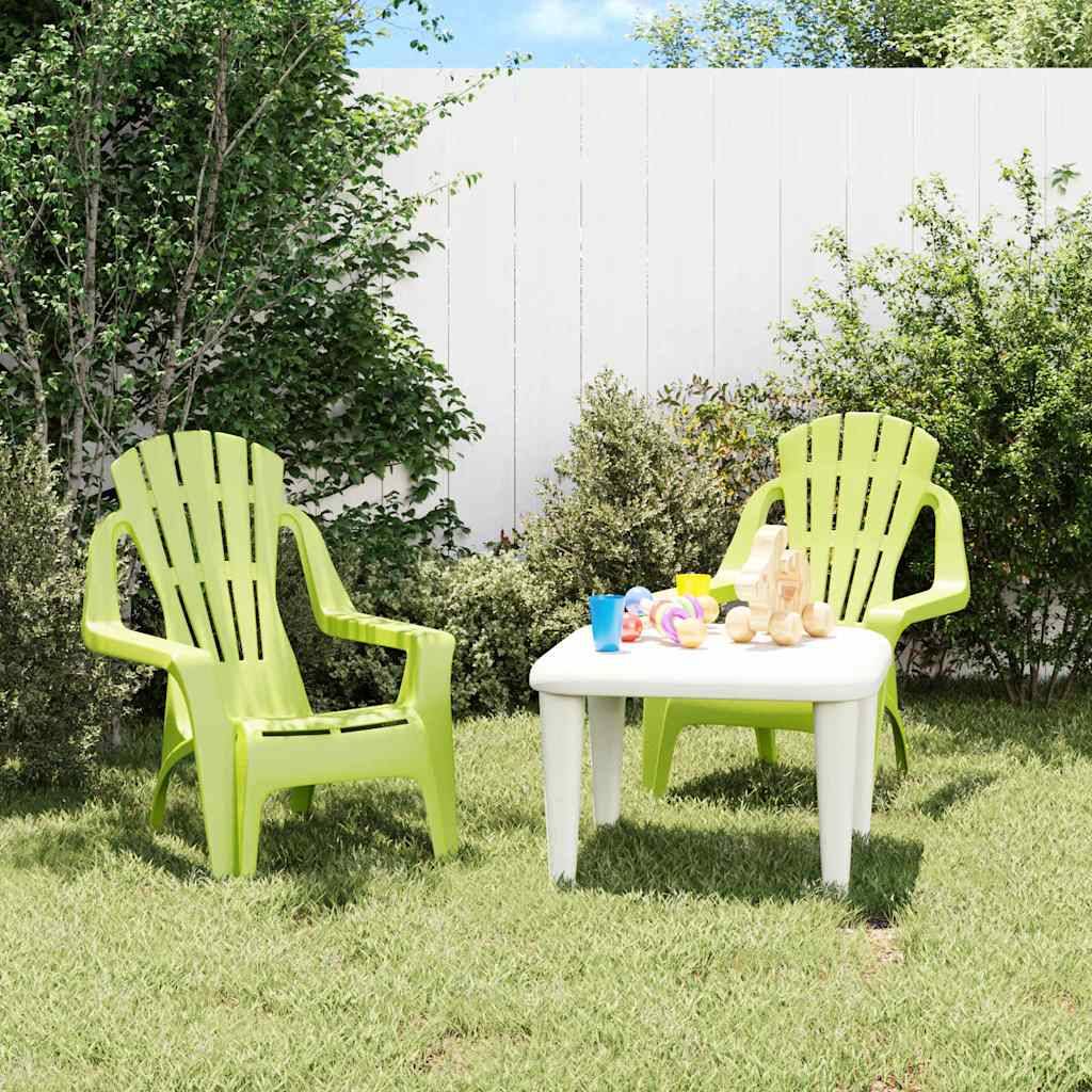 PANGIVO - Chaises de jardin pour enfants vert 37 x 34 x 44 cm PP - PANGIVO - Image 1