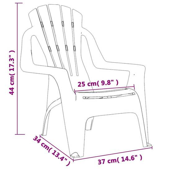 PANGIVO - Chaises de jardin pour enfants vert 37 x 34 x 44 cm PP - PANGIVO - Image 8