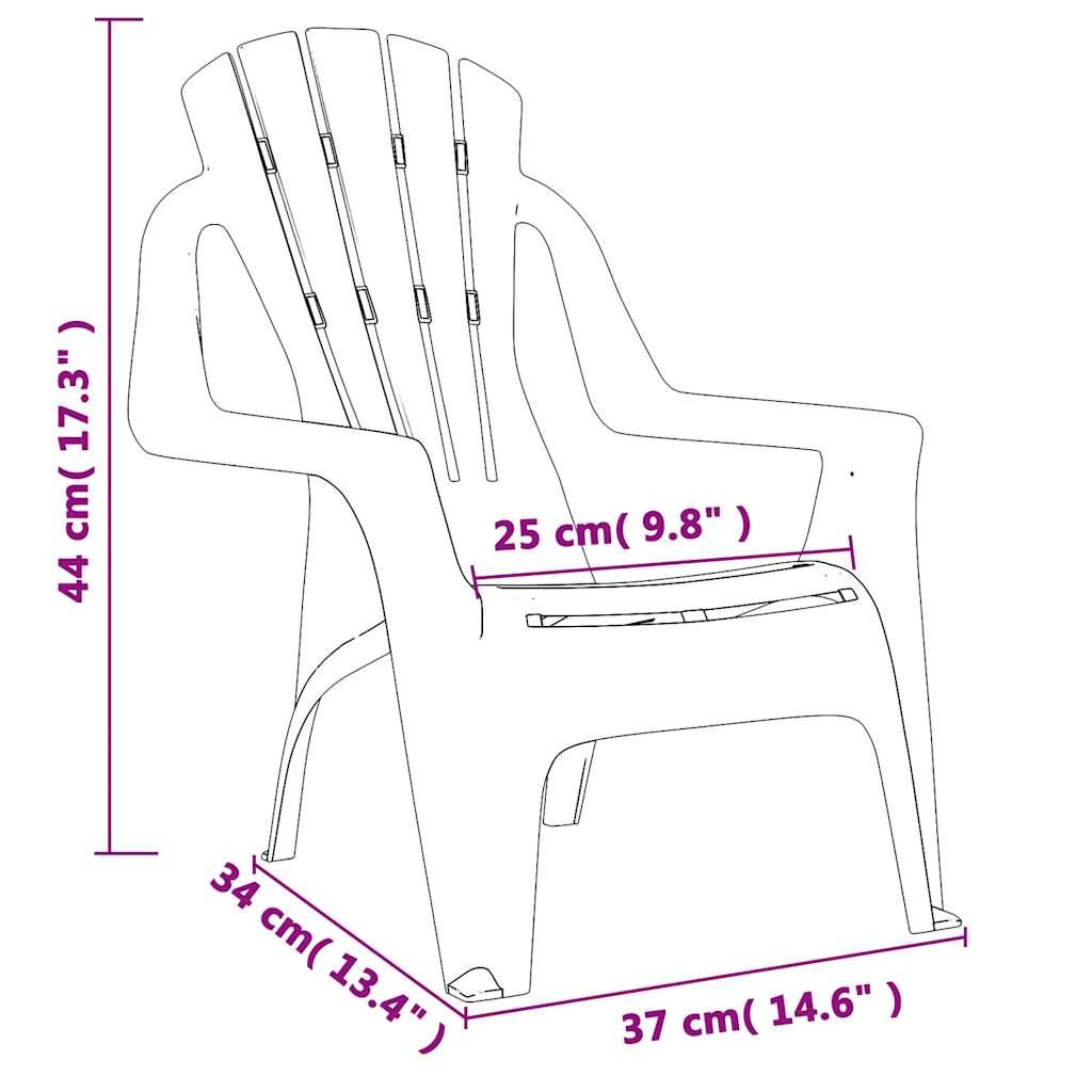 PANGIVO - Chaises de jardin pour enfants vert 37 x 34 x 44 cm PP - PANGIVO - Image 8