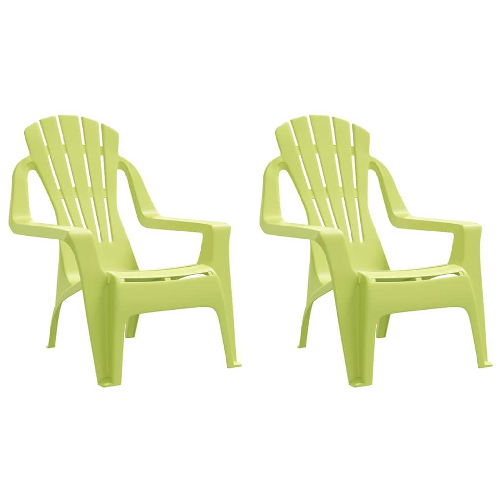 PANGIVO - Chaises de jardin pour enfants vert 37 x 34 x 44 cm PP - PANGIVO - Image 2
