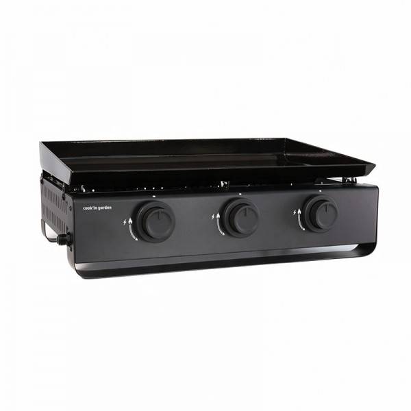 Cook in Garden - Plancha à gaz 3 brûleurs 6 kW 59 × 34 cm pour 10 personnes TEMPO 60 Cook’in Garden - Image 1