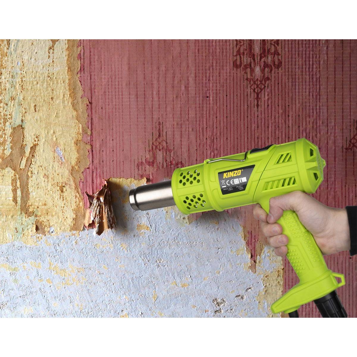 Désherbeur thermique 2000W 3en1 Economique Brule herbes Canne et pistolet + 5 Embouts KZ GARDEN - Image 5