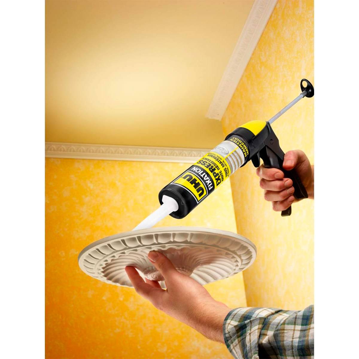 UHU Fixation express - Colle de montage ultra forte et rapide, blanche, cartouche 370g - Image 4