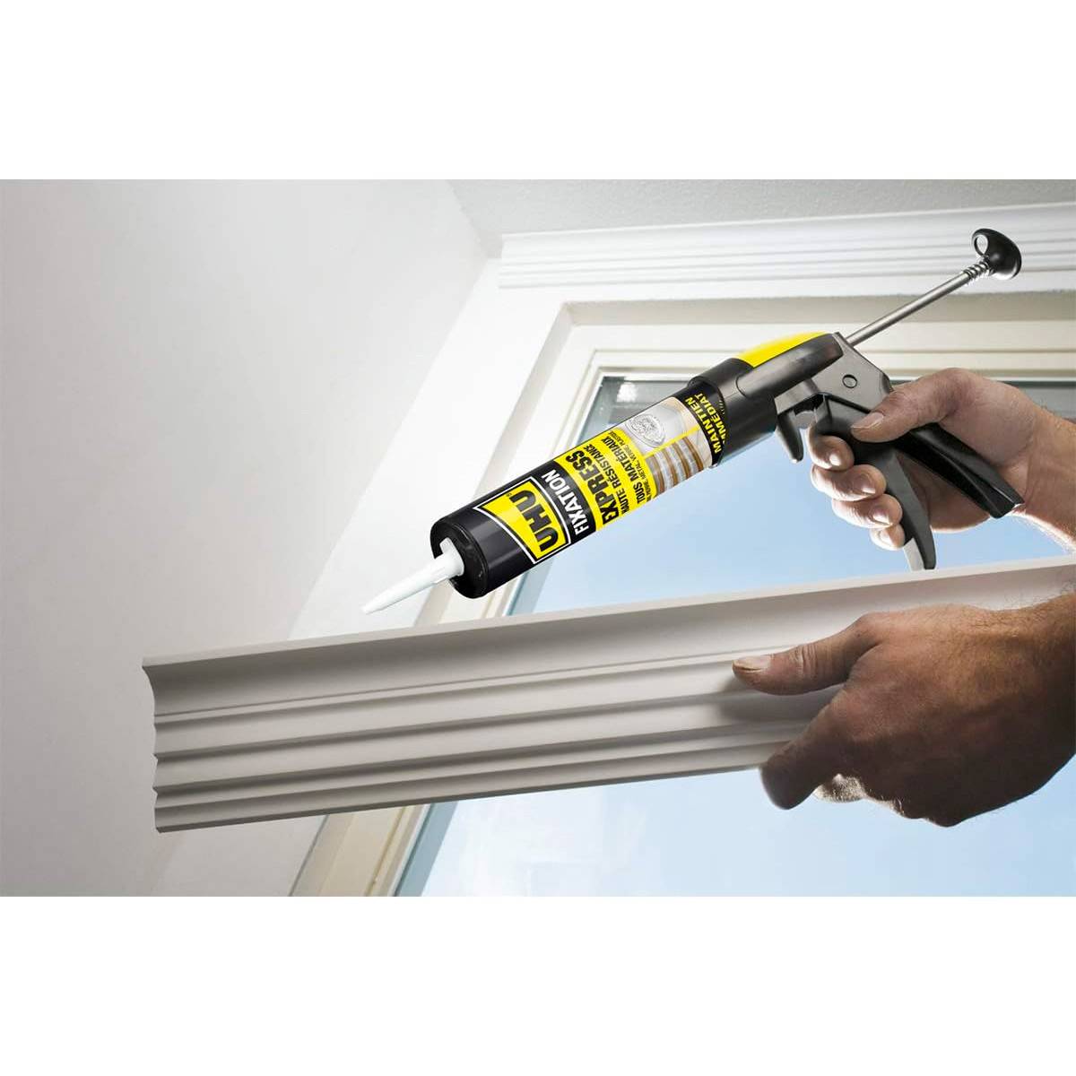 UHU Fixation express - Colle de montage ultra forte et rapide, blanche, cartouche 370g - Image 3