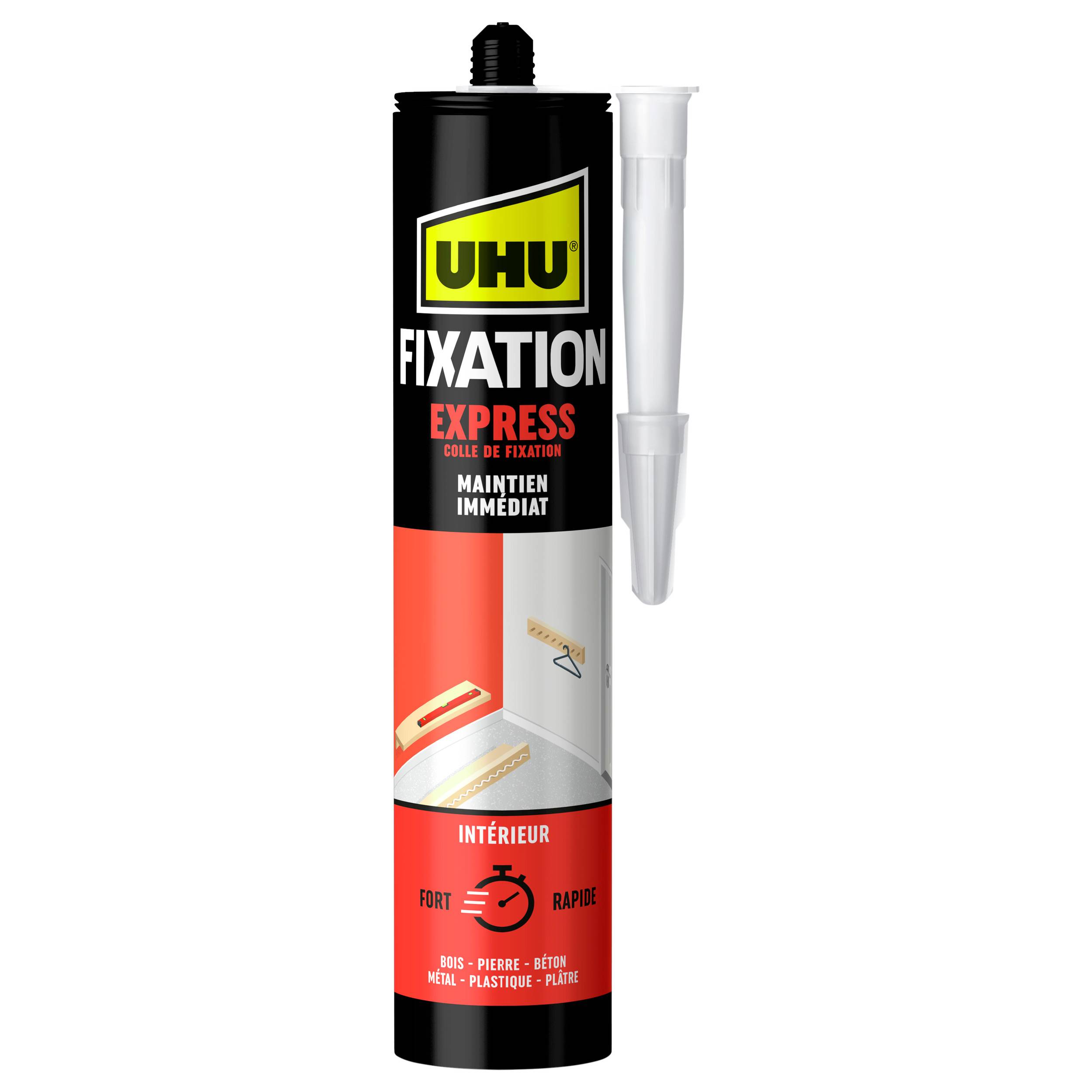 UHU Fixation express - Colle de montage ultra forte et rapide, blanche, cartouche 370g - Image 1