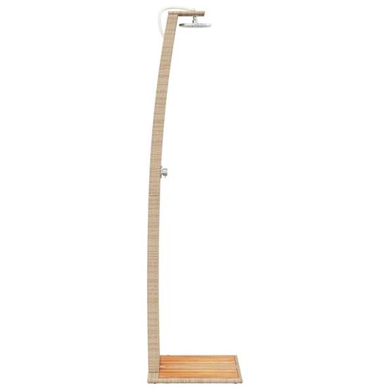 Douche d'exterieur bois d'acacia avec finition huilée beige 55 x 60 x 224 cm - Prolenta premium p3 - Image 6