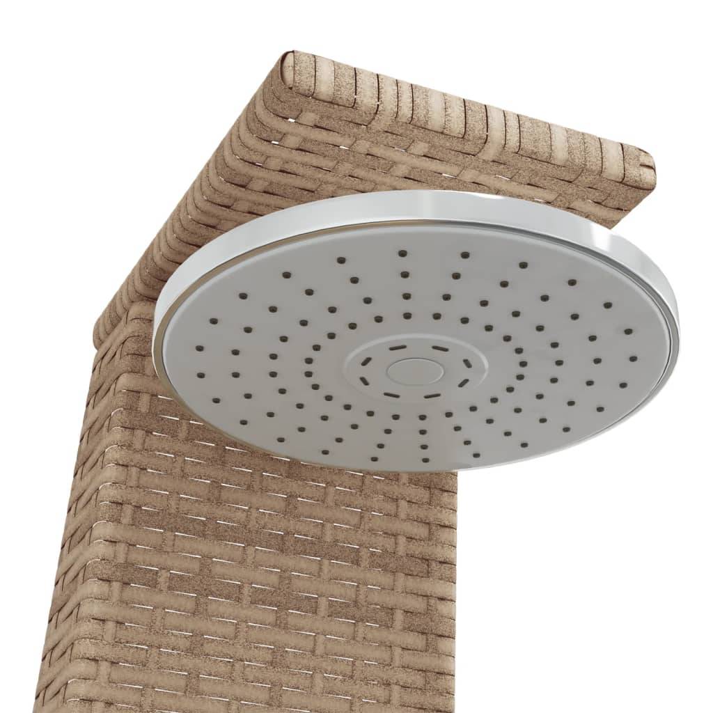 Douche d'exterieur bois d'acacia avec finition huilée beige  55 x 60 x 224 cm  - Prolenta premium p3 - Image 9