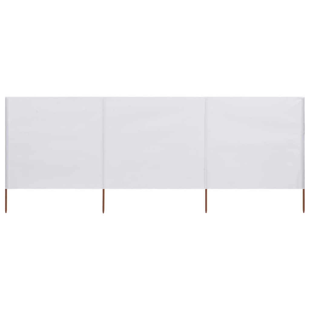 Helloshop26 - Brises-vue paravent 3 panneaux tissu 400 x 120 cm blanc - Image 3