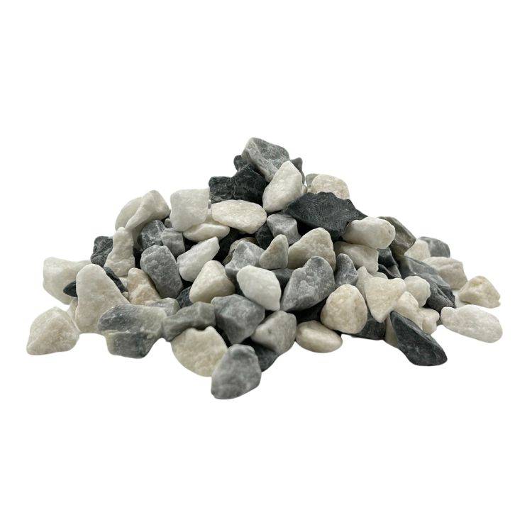 PACK +/- 1T (2 X 500Kg) Gravier Multicolore Sombre de Marbre (noir, blanc et gris) Ø 8/16 mm - Livraison STANDARD - Image 2