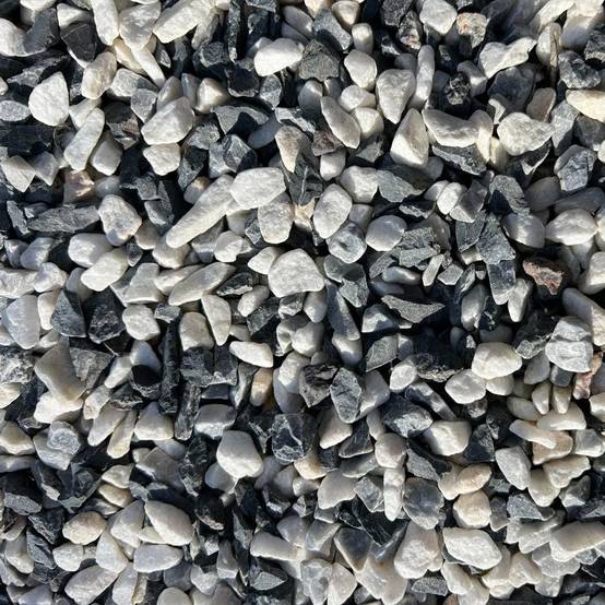PACK +/- 1T (2 X 500Kg) Gravier Multicolore Sombre de Marbre (noir, blanc et gris) Ø 8/16 mm - Livraison STANDARD - Image 3