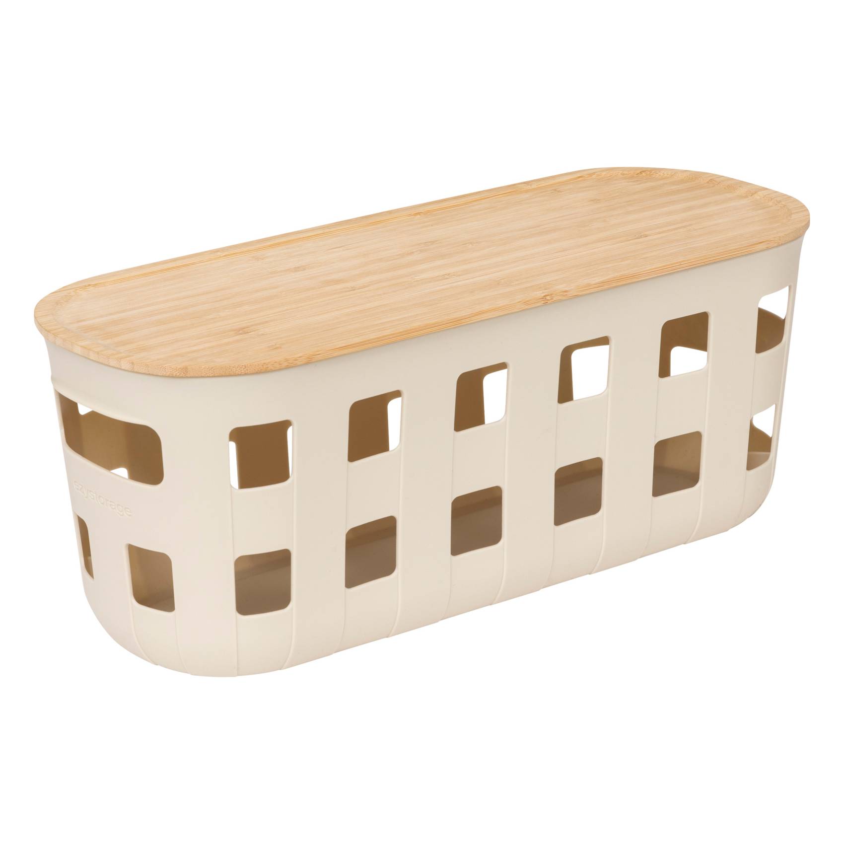 Panier de rangement avec couvercle en bambou - Five Simply Smart - Bambou - Crème - Image 1