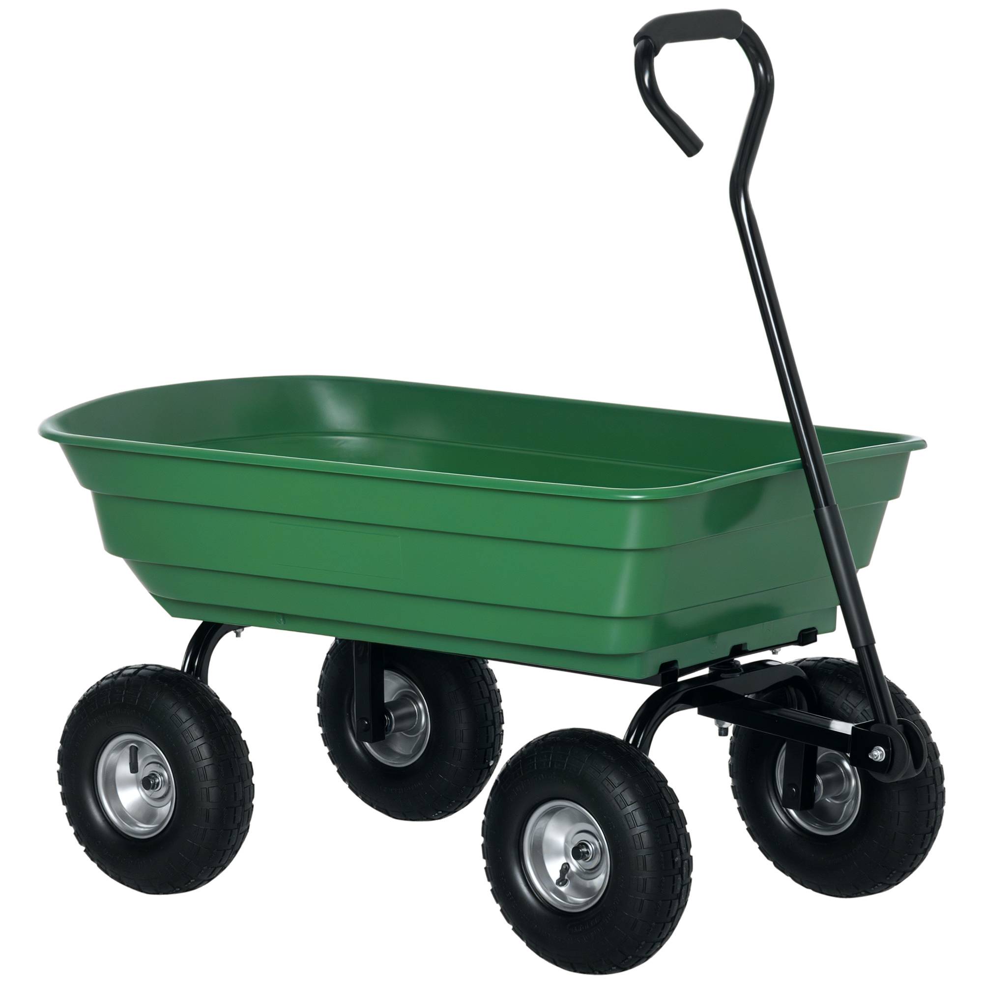 Chariot de jardin acier vert 108 x 52 x 100 cm - PANGIVO - Image 1
