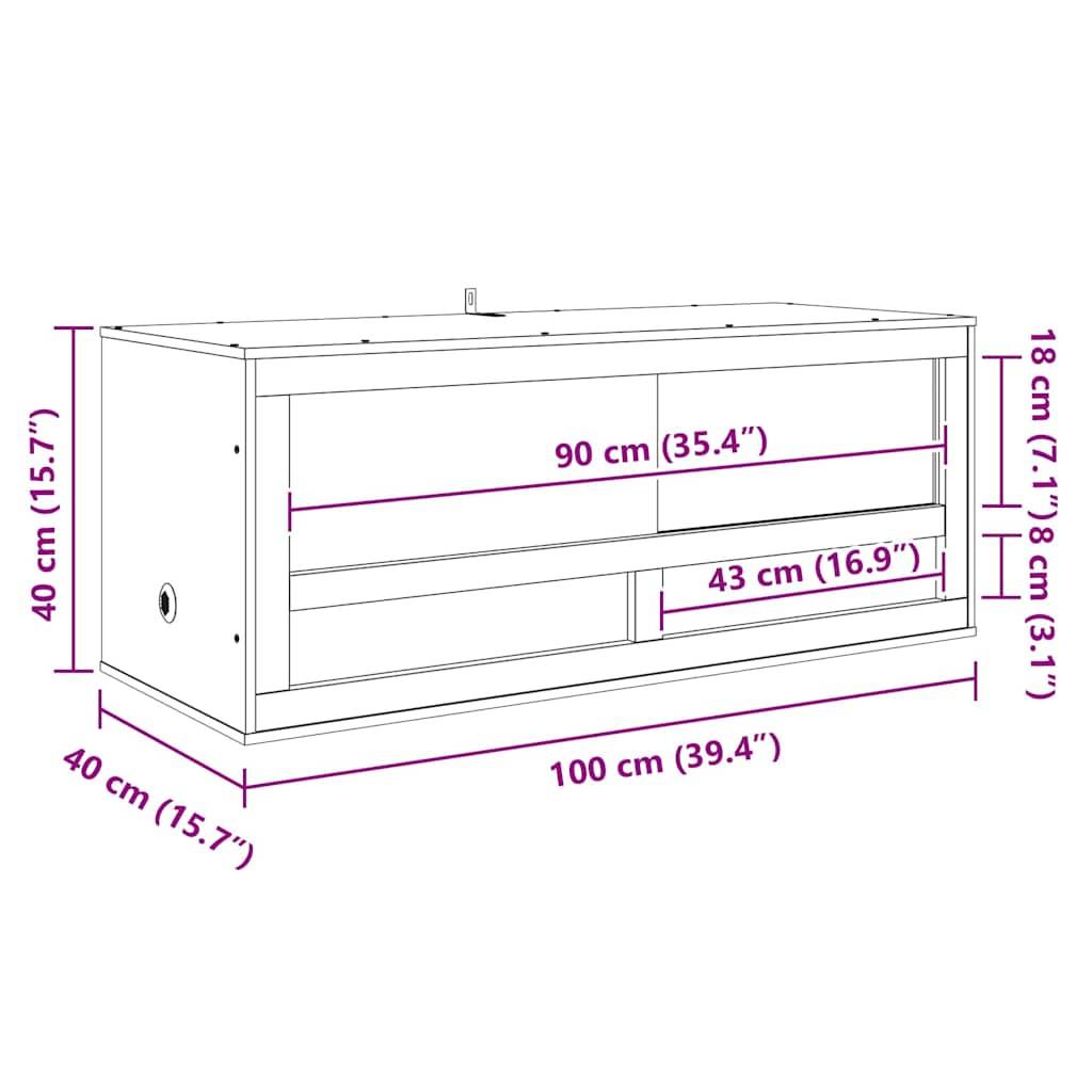 Vidaxl - Terrarium Marron 100 x 40 x 40 cm OSB vidaXL 876725 - Image 3