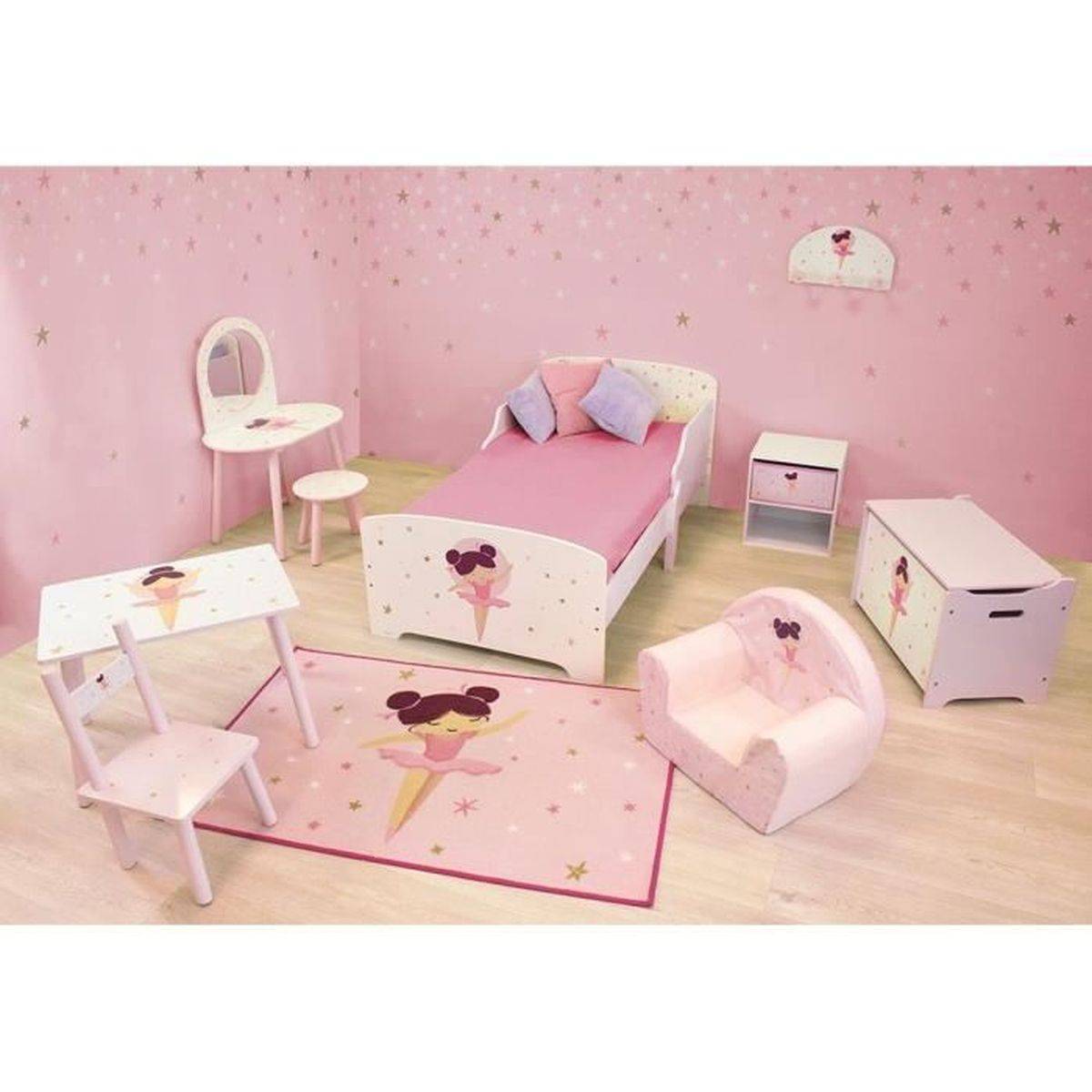 Fauteuil bébé en mousse à thème danseuse ballerine rose FUN HOUSE - Image 3