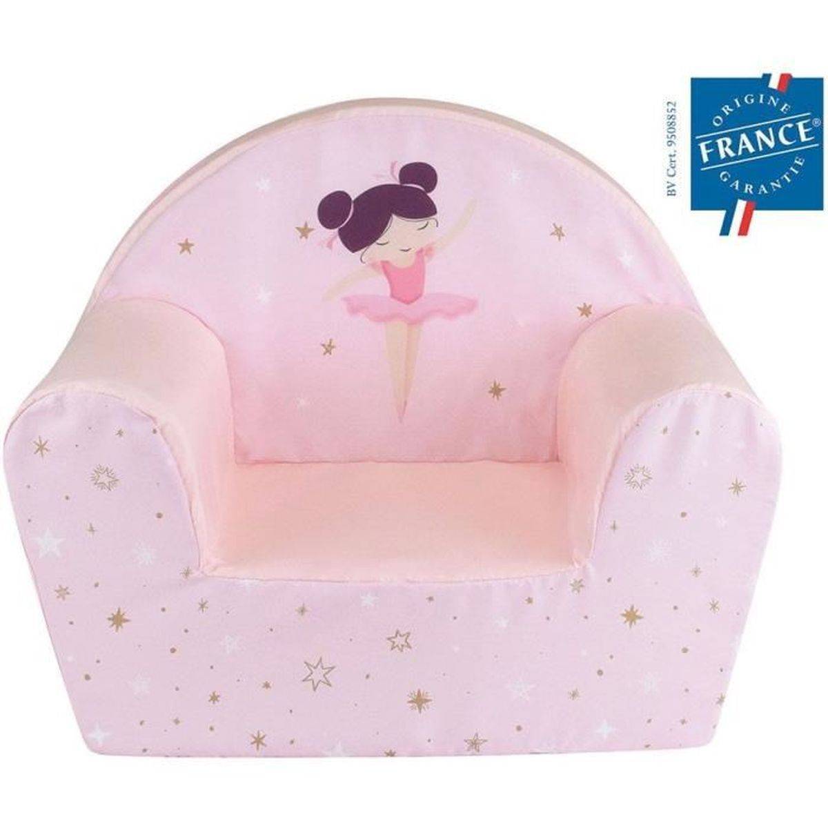 Fauteuil bébé en mousse à thème danseuse ballerine rose FUN HOUSE - Image 1