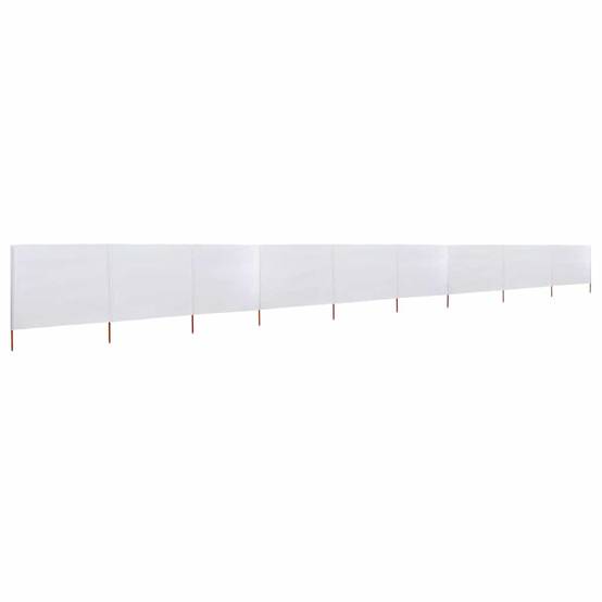 Paravent 9 panneaux tissu non-tissé bois blanc sable 1200 x 160 cm - PANGIVO - Image 2