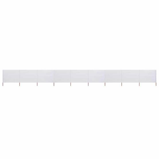 Paravent 9 panneaux tissu non-tissé bois blanc sable 1200 x 160 cm - PANGIVO - Image 1