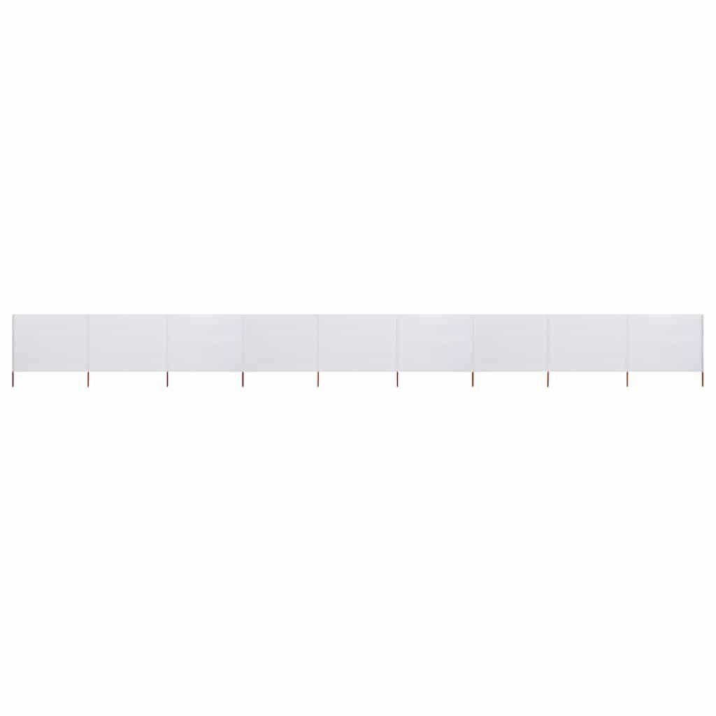 Paravent 9 panneaux tissu non-tissé bois blanc sable 1200 x 160 cm - PANGIVO - Image 1