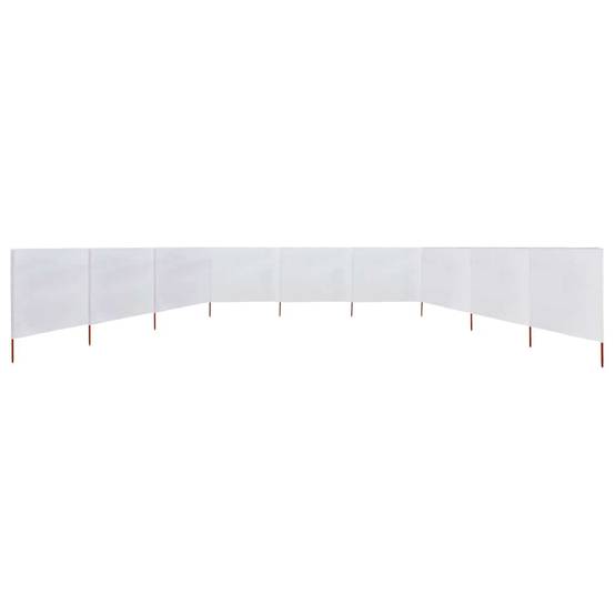 Paravent 9 panneaux tissu non-tissé bois blanc sable 1200 x 160 cm - PANGIVO - Image 3