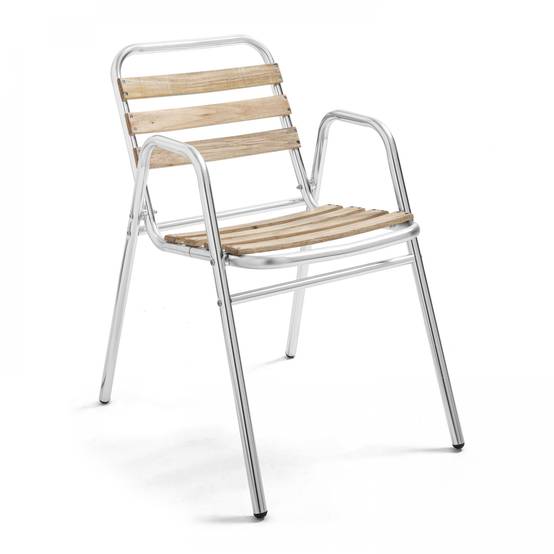 Oviala - Ensemble jardin en bois et aluminium 4 personnes Times Square - Oviala - Image 4