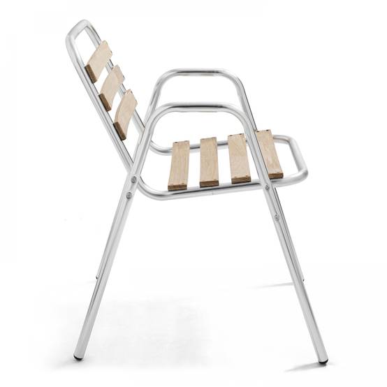 Oviala - Ensemble jardin en bois et aluminium 4 personnes Times Square - Oviala - Image 5