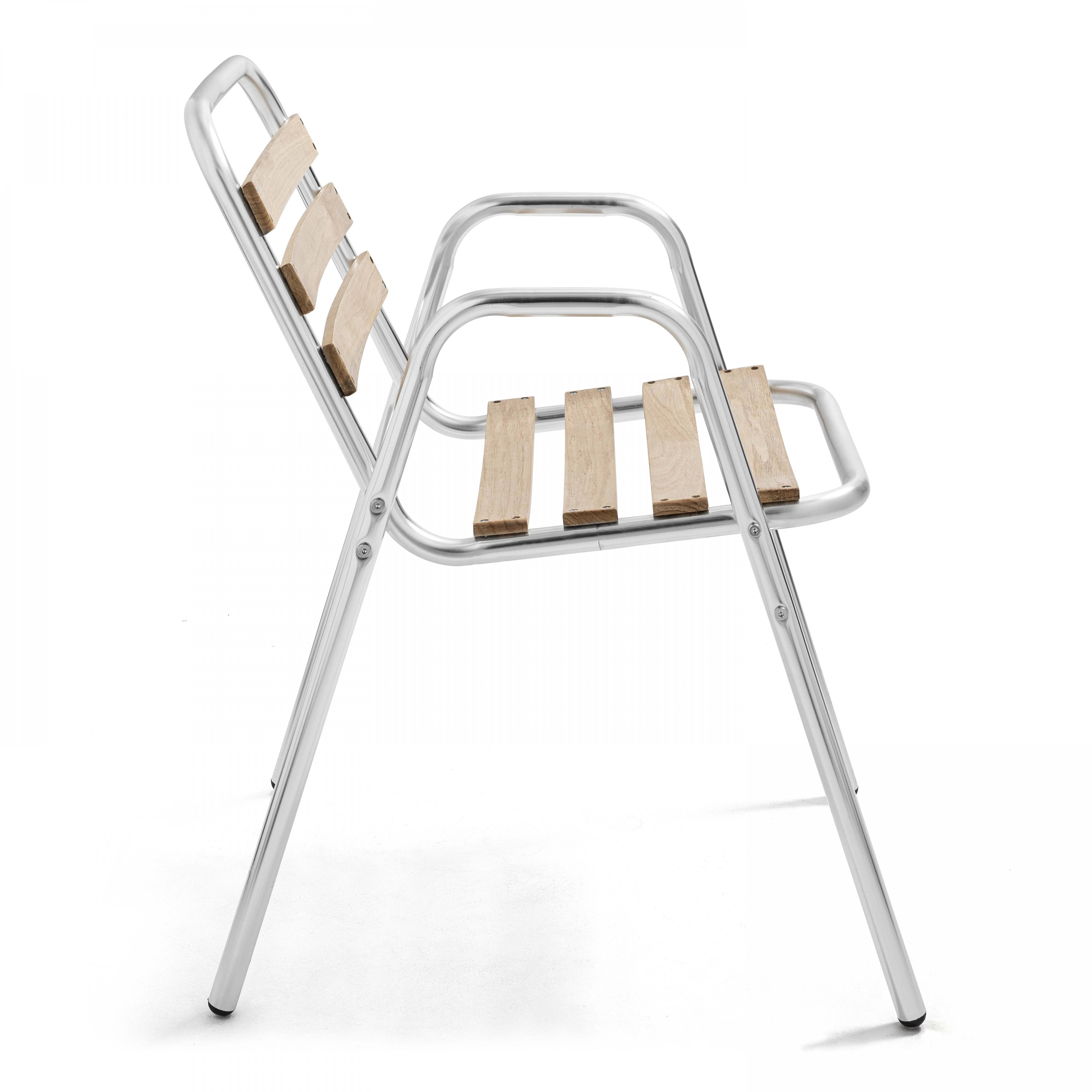 Oviala - Ensemble jardin en bois et aluminium 4 personnes Times Square - Oviala - Image 5