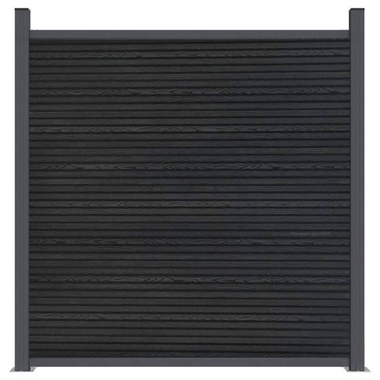 Panneau de clôture WPC gris 699 x 186 cm - PANGIVO - Image 5