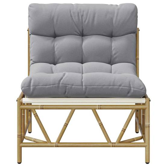 Sièges extérieurs avec coussin 2 pcs Gris clair Acier 75 x 75 x 71 cm - PANGIVO - Image 6