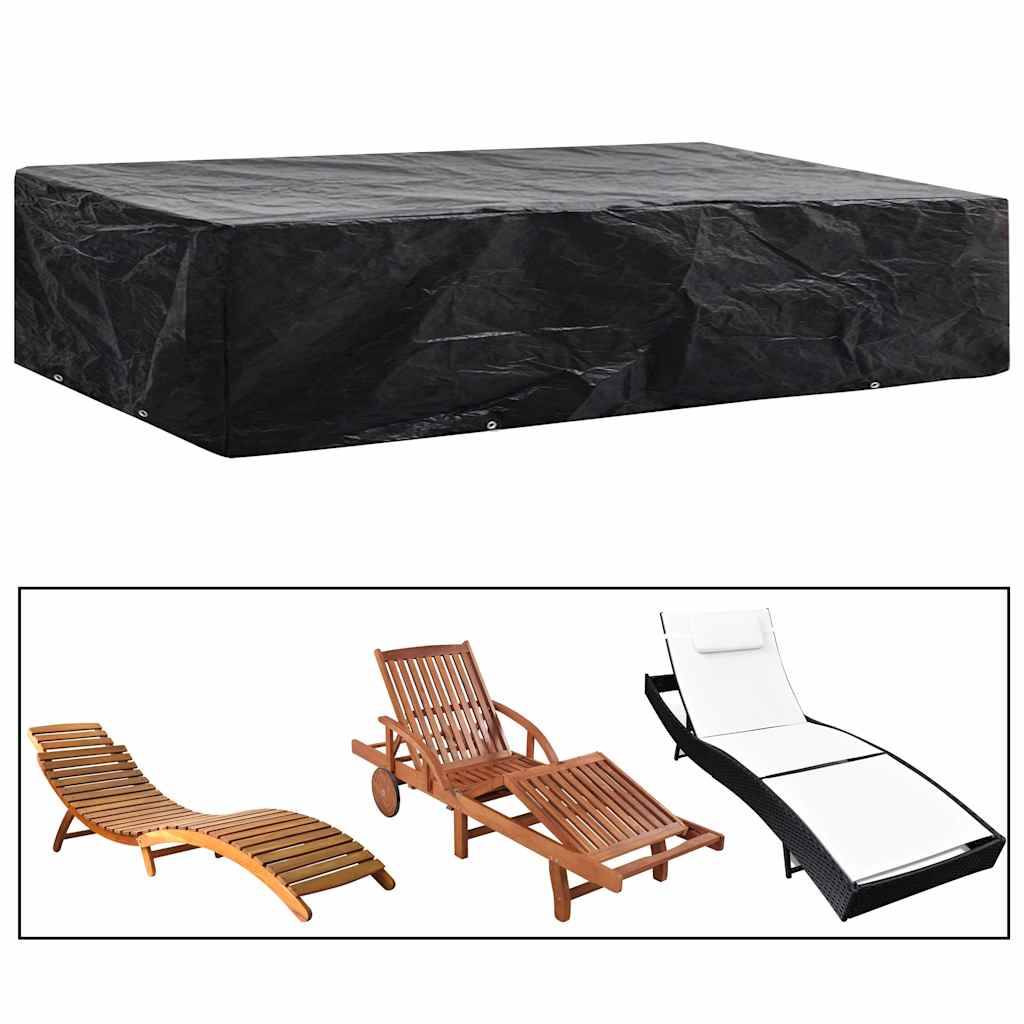 PANGIVO - Housse de chaise de jardin polyéthylène noir 218 x 77 x 55 cm - PANGIVO - Image 1