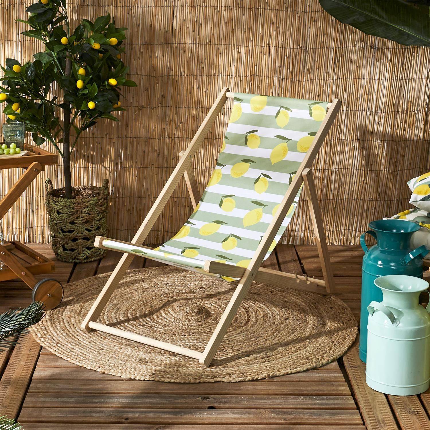 The Home Deco Factory - Lot de 2 chiliennes Citrons en bois - Multicolore - The Home Deco Factory - Image 2