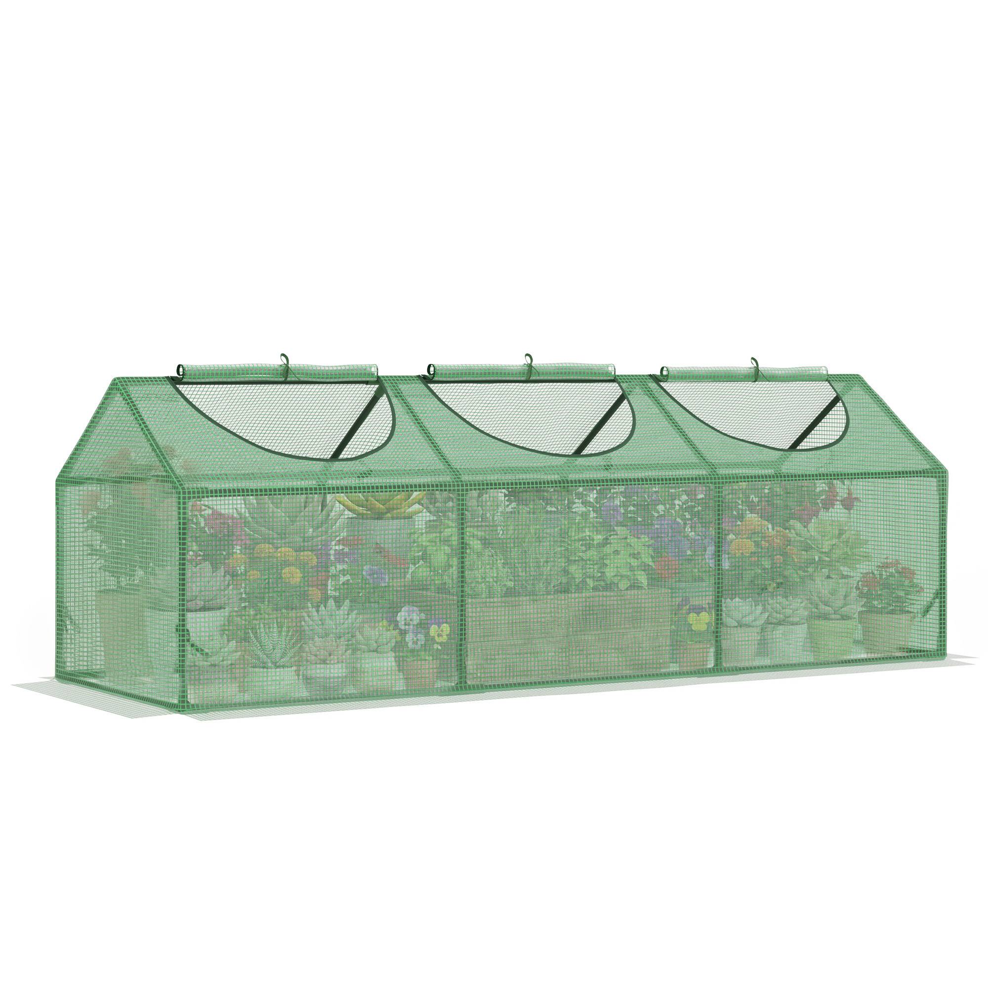 ComfortXL - Mini serre de jardin PE verte 180 x 60 x 60 cm 3 fenêtres protection cultures - ComfortXL Outdoor Living - Image 1