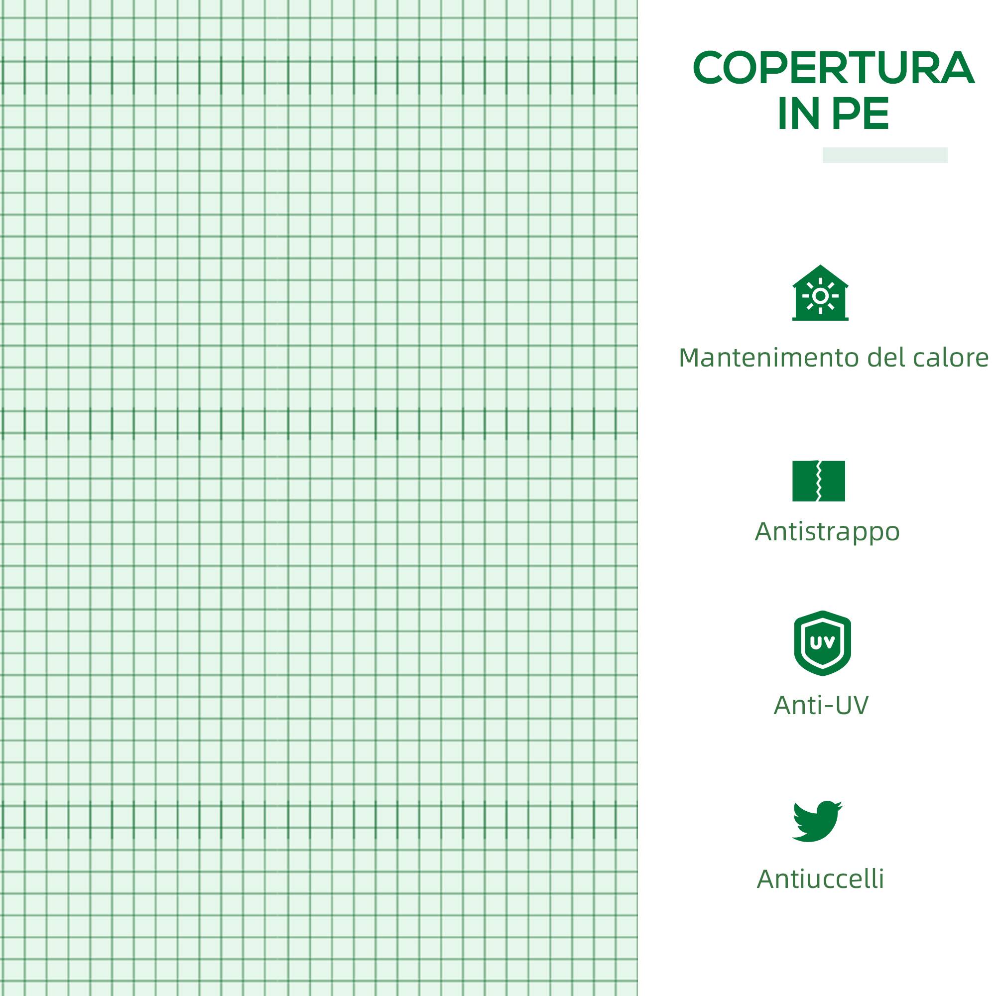 ComfortXL - Mini serre de jardin PE verte 180 x 60 x 60 cm 3 fenêtres protection cultures - ComfortXL Outdoor Living - Image 7