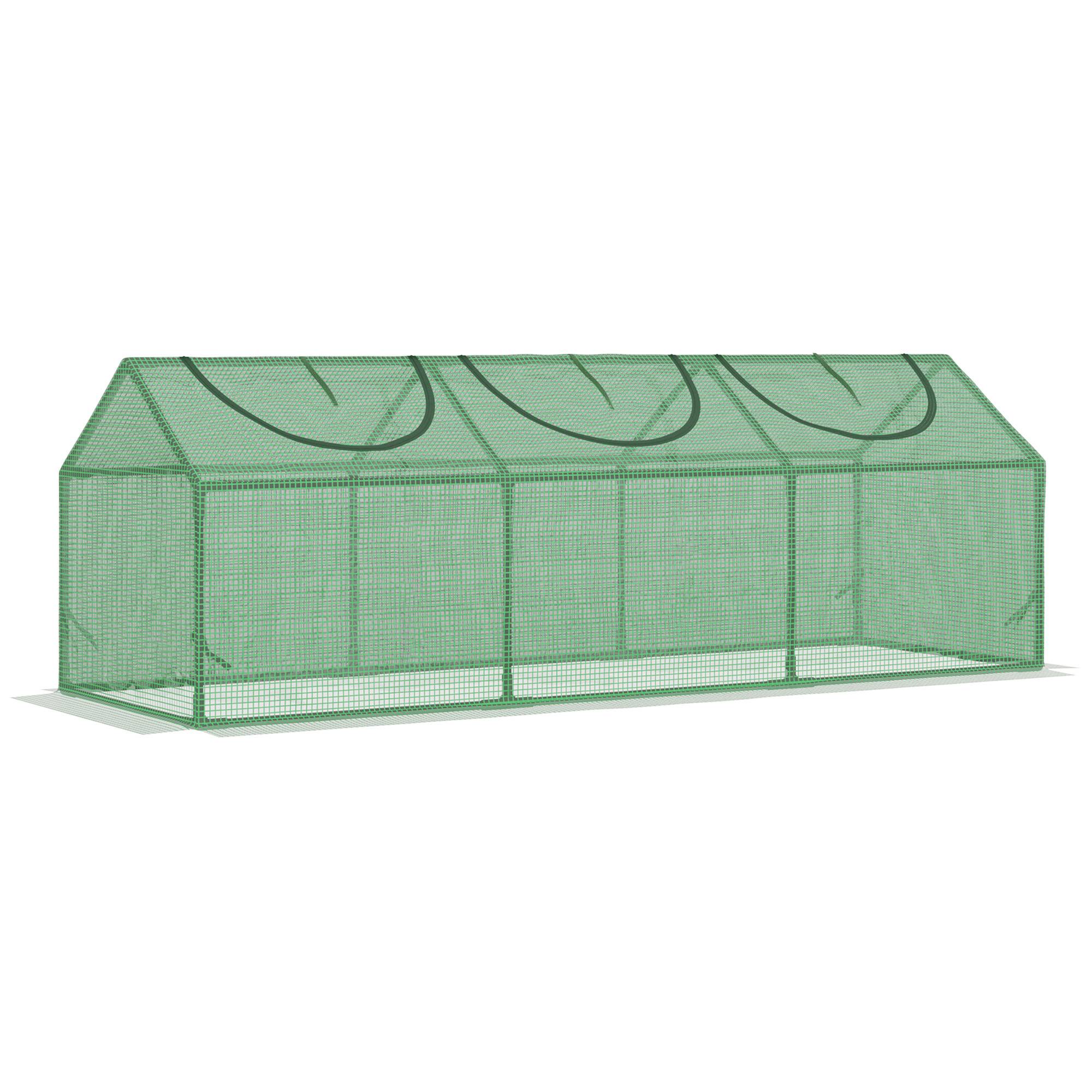 ComfortXL - Mini serre de jardin PE verte 180 x 60 x 60 cm 3 fenêtres protection cultures - ComfortXL Outdoor Living - Image 2