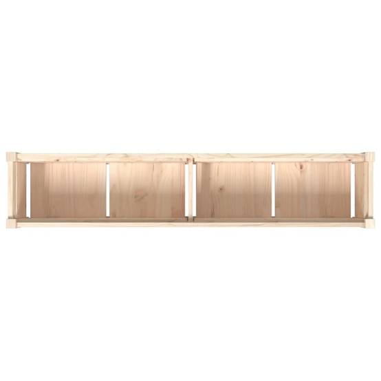 PANGIVO - Jardinière bois de pin massif couleur naturelle 150 x 31 x 31 cm - PANGIVO - Image 8